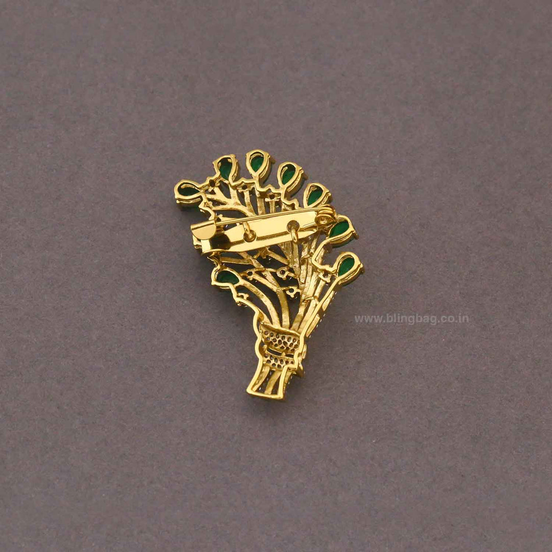 Emerald Shahi Hariyali Brooch