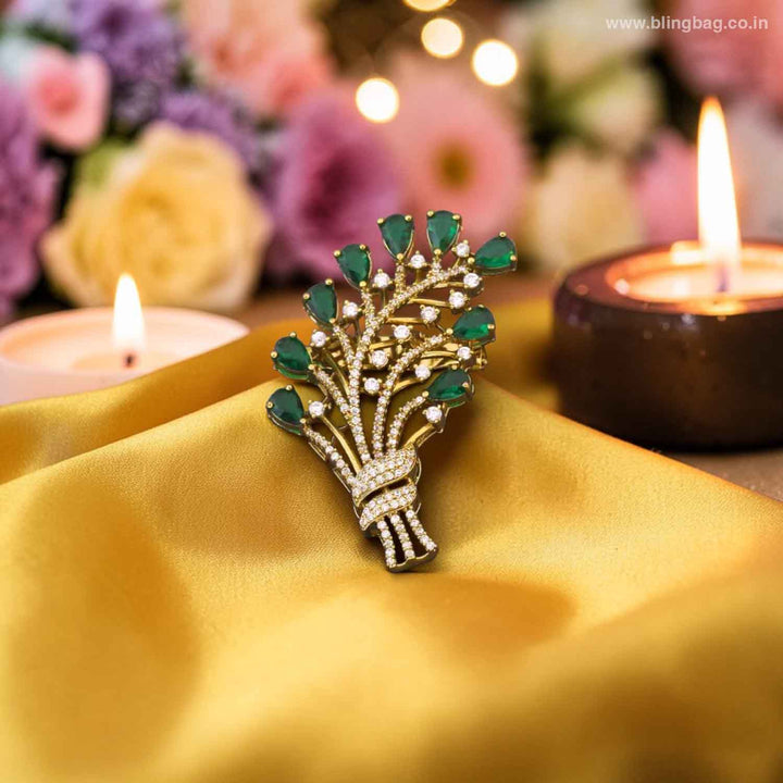 Emerald Shahi Hariyali Brooch