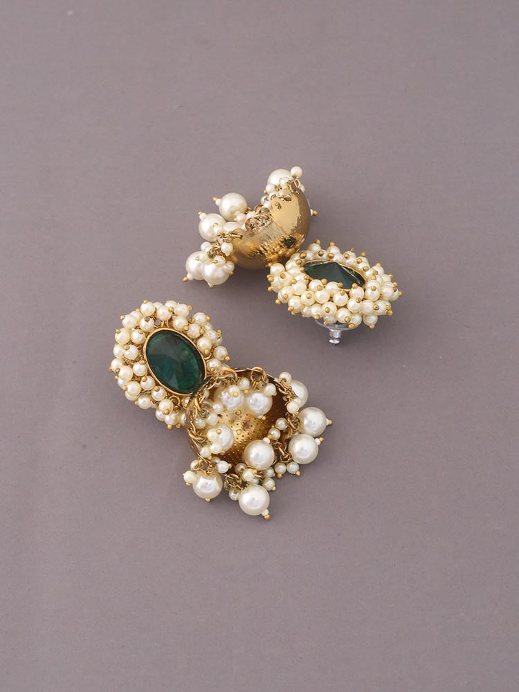 Emerald Shaniya Jhumkis