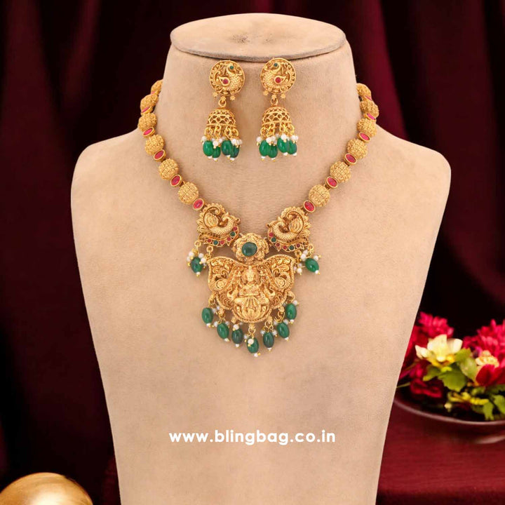 Emerald Shanvika Temple Jewellery Set - New Arrival