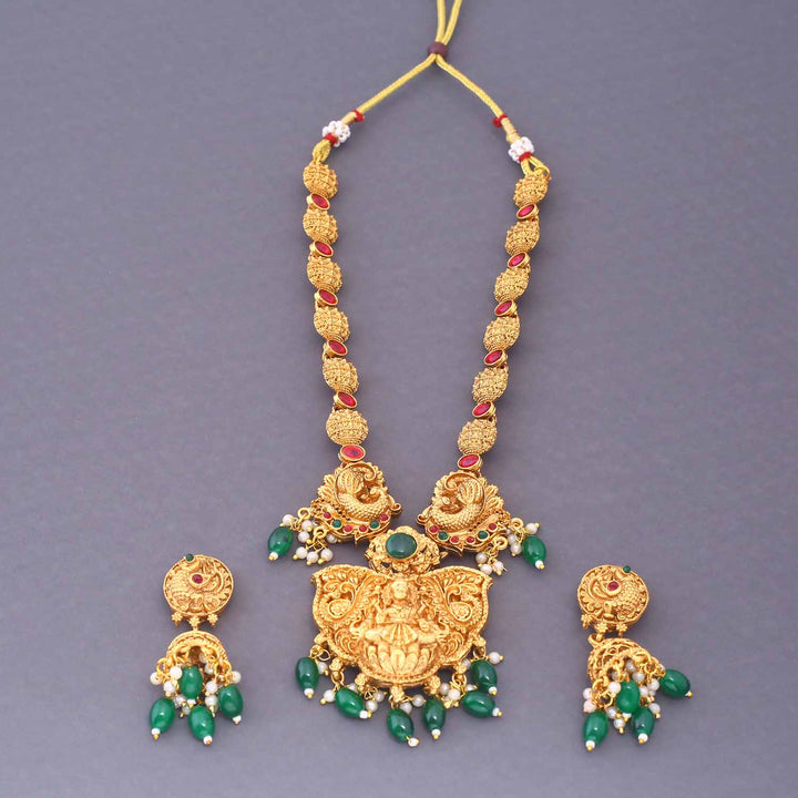 Emerald Shanvika Temple Jewellery Set - New Arrival