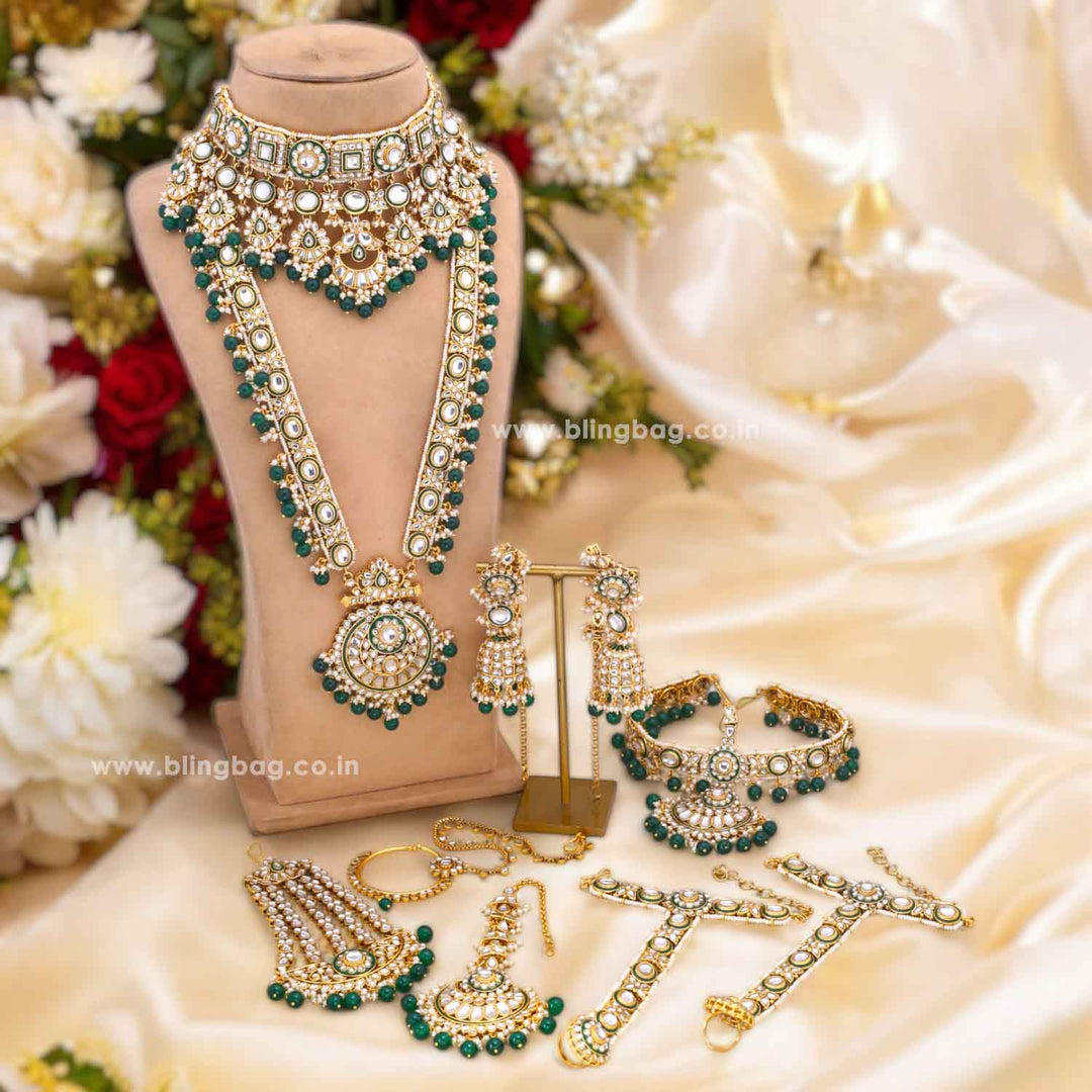 Emerald Sharanya Bridal Jewellery Set - Main Image