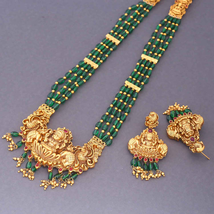 Emerald Sharanya Temple Jewellery Set - New Arrival