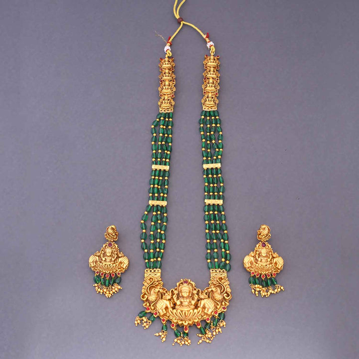 Emerald Sharanya Temple Jewellery Set - New Arrival