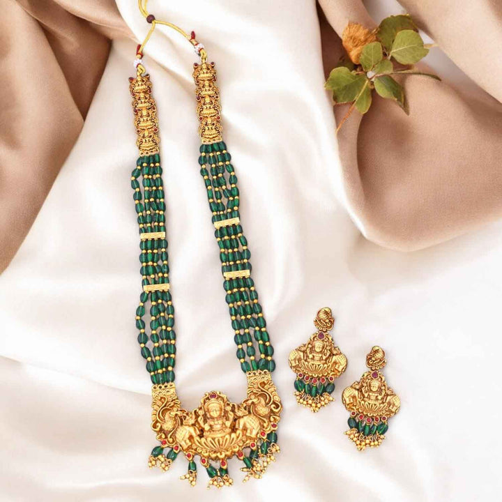 Emerald Sharanya Temple Jewellery Set - New Arrival