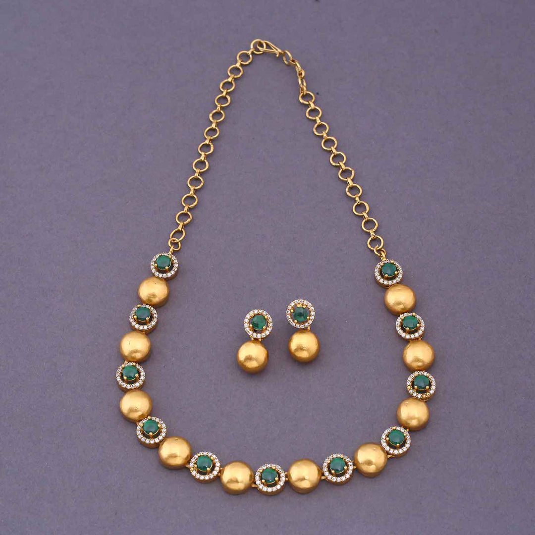 Emerald Sharvina Antique Jewellery Set - New Arrival
