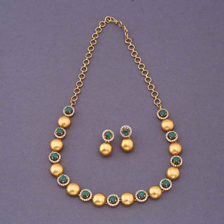 Emerald Sharvina Antique Jewellery Set - New Arrival