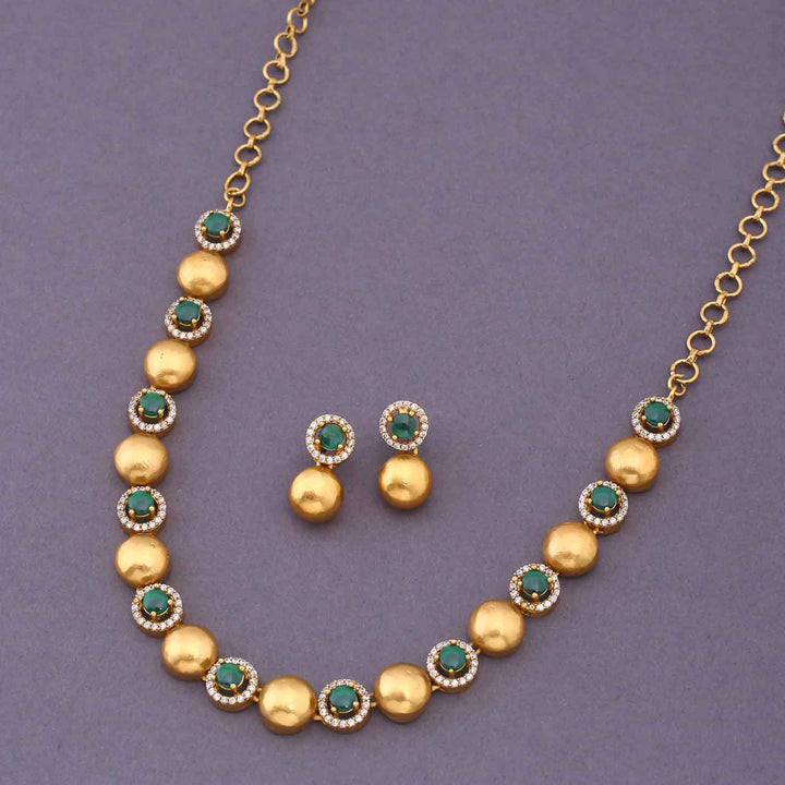 Emerald Sharvina Antique Jewellery Set - New Arrival