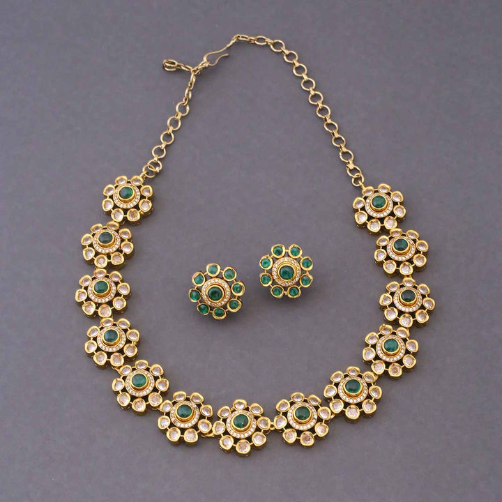 Emerald Shimmer Victorian Jewellery Set- New Arrival