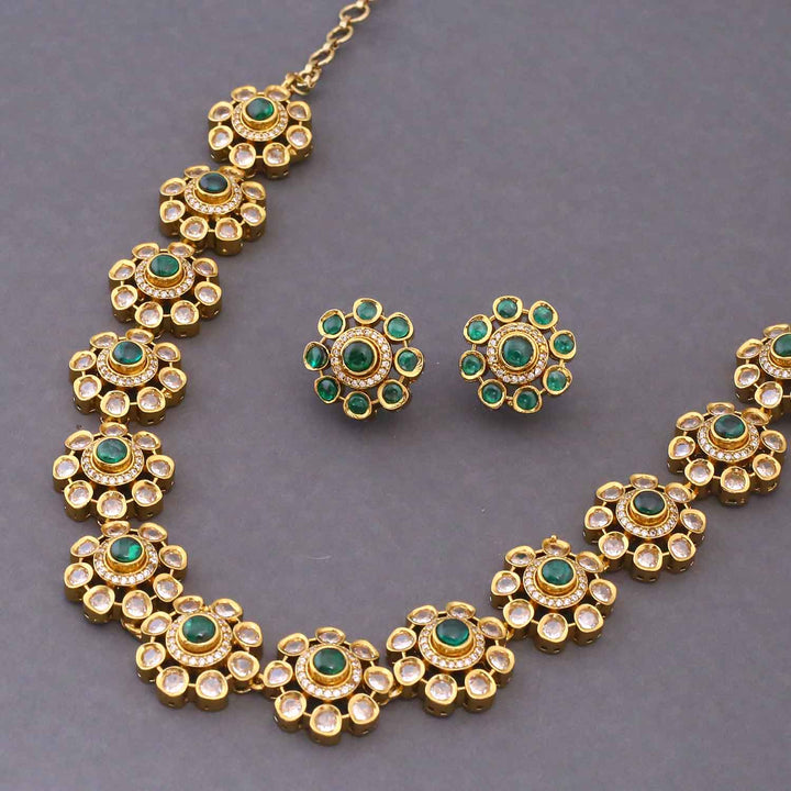 Emerald Shimmer Victorian Jewellery Set- New Arrival