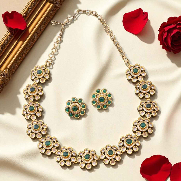 Emerald Shimmer Victorian Jewellery Set- New Arrival