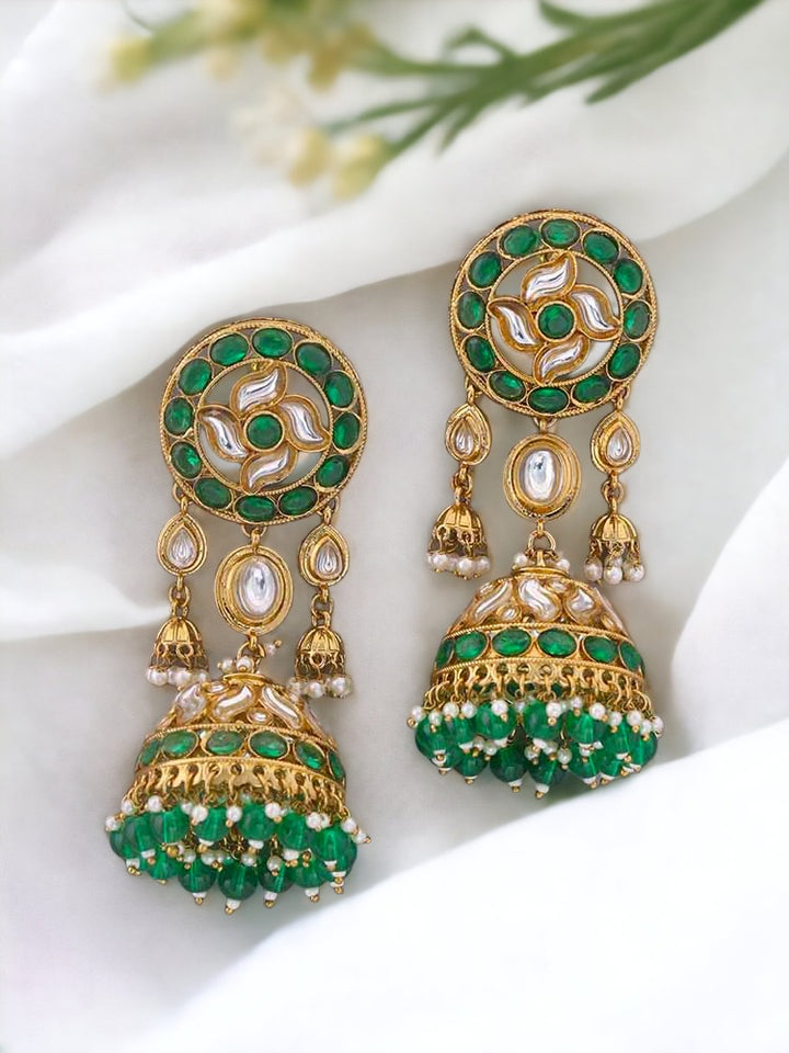 Emerald Shivani Ethnic Jhumkis