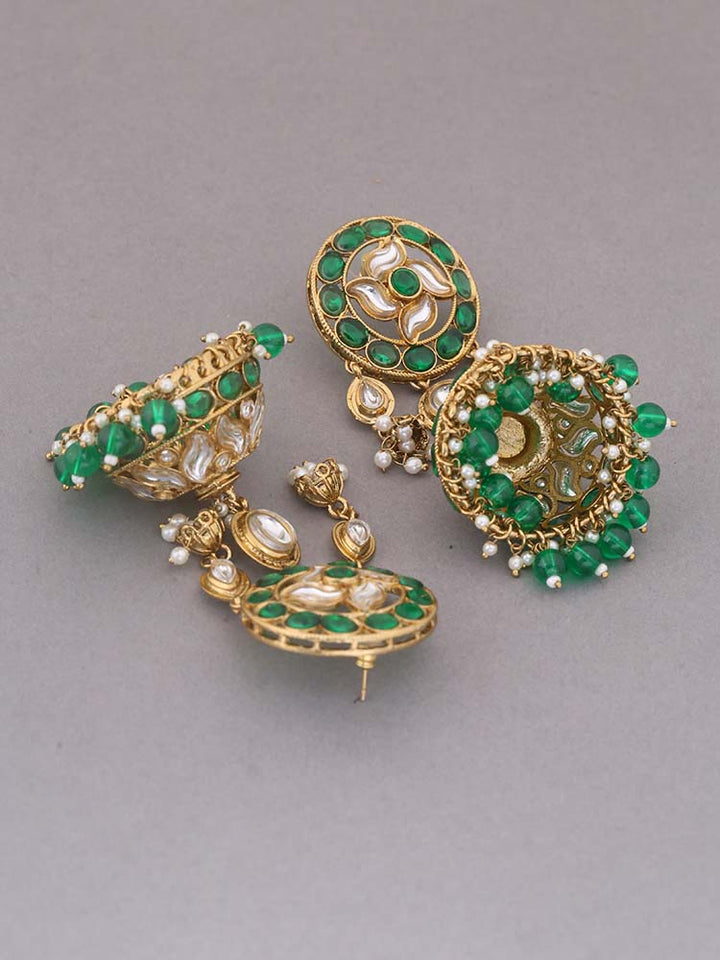 Emerald Shivani Ethnic Jhumkis