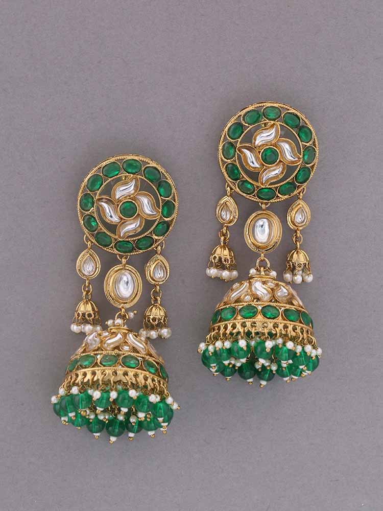 Emerald Shivani Ethnic Jhumkis