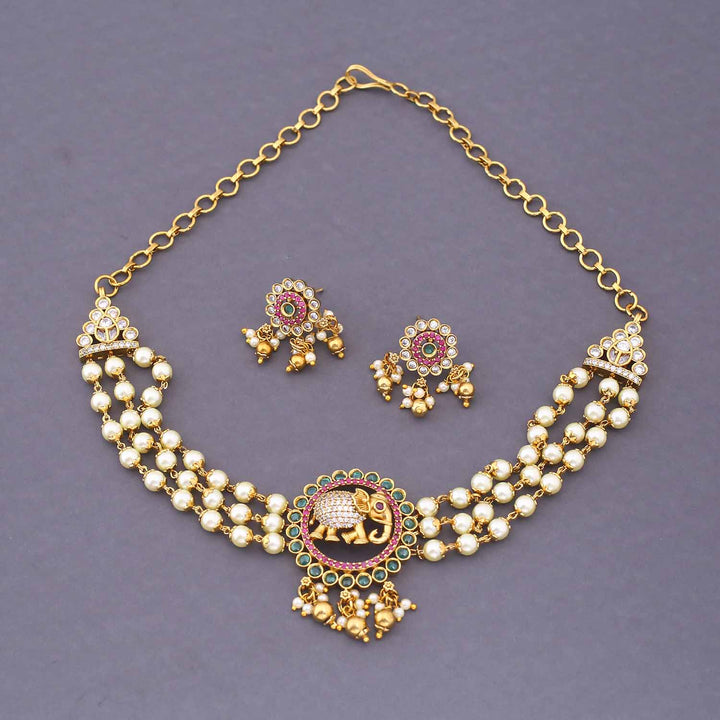Emerald Shraddhayai Temple Jewellery Set- New Arrival
