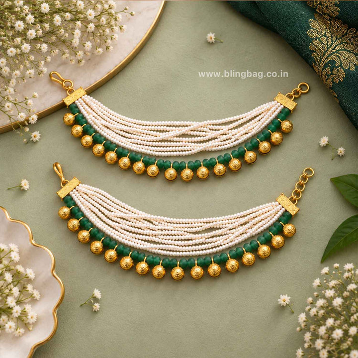 Emerald Shreyaya Antique Ear Chain