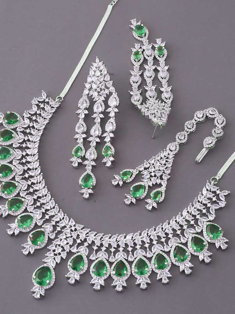 Emerald Simone Zirconia Jewellery Set