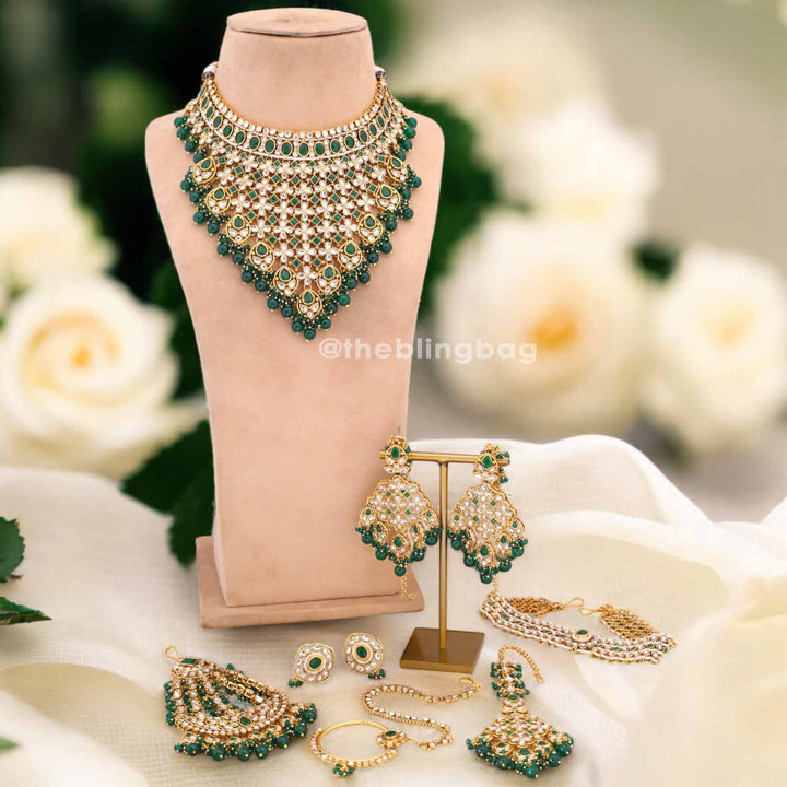 Emerald Smarak Bridal Jewellery Set