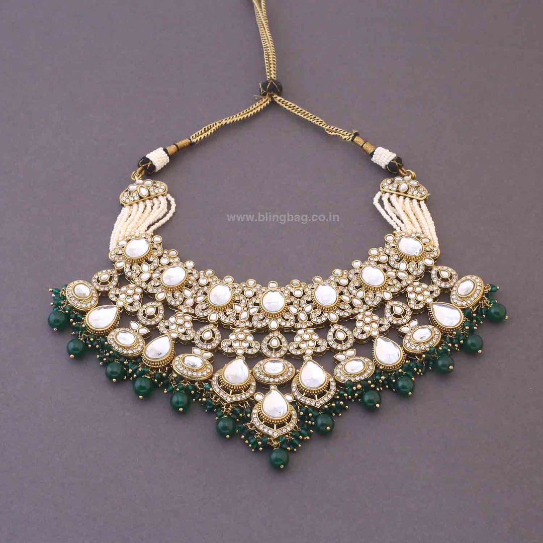 Emerald Sneha Bridal Jewellery Set