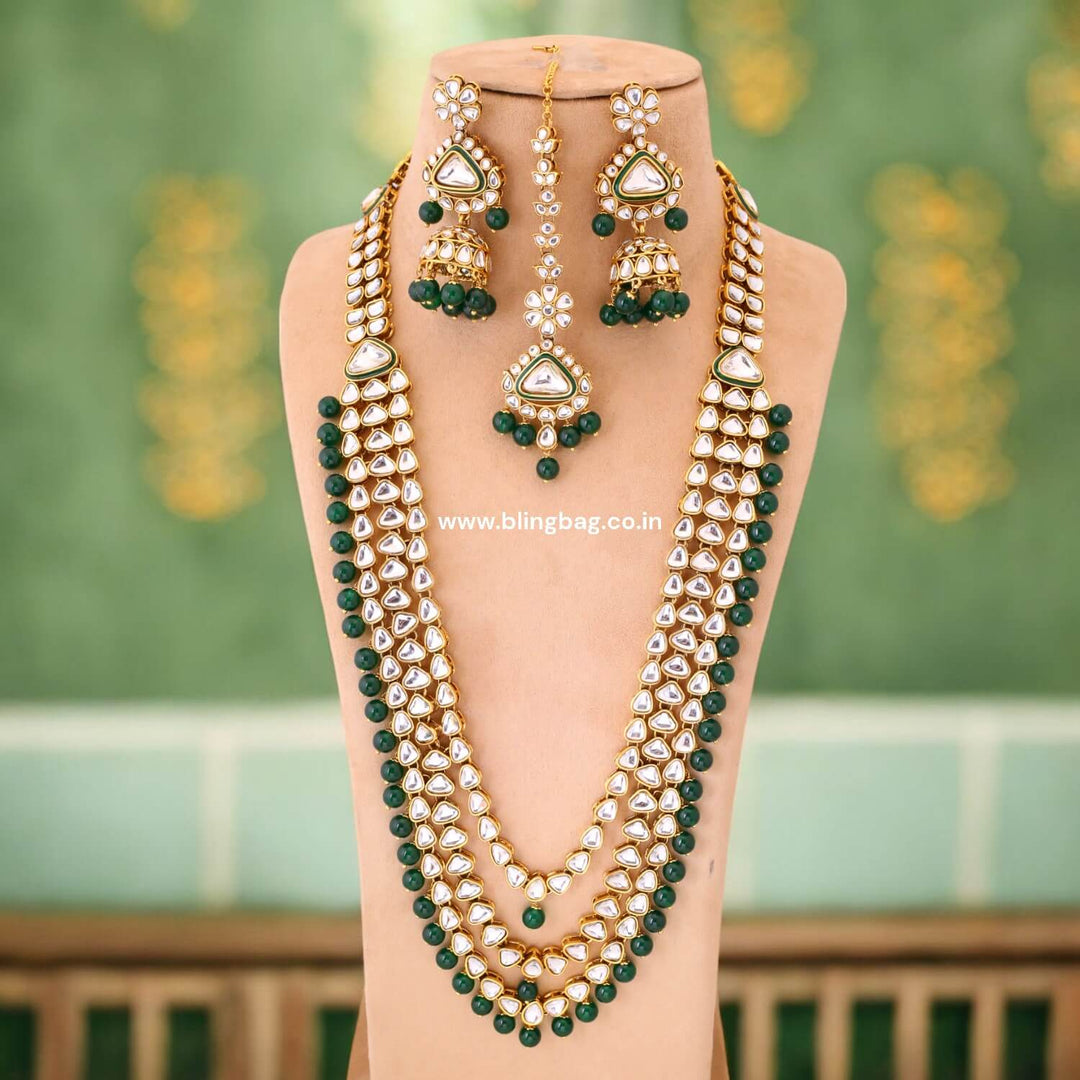 Emerald Soha Kundan Jewellery Set