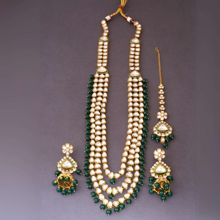 Emerald Soha Kundan Jewellery Set