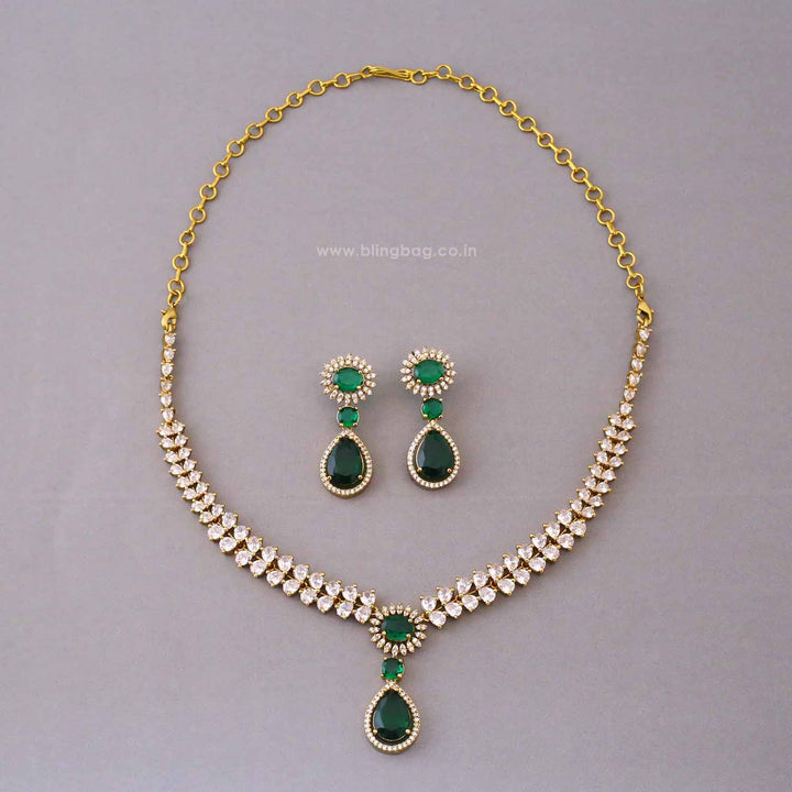 Emerald Solace Victorian Jewellery Set - New Arrival