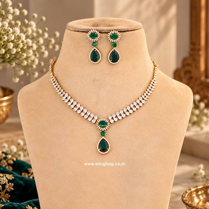 Emerald Solace Victorian Jewellery Set - New Arrival