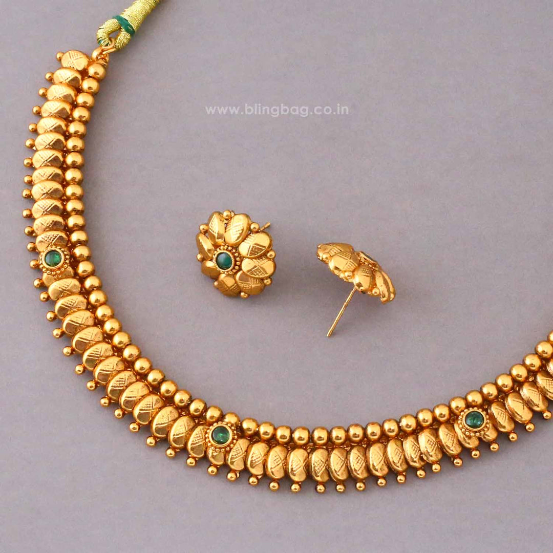 Emerald Sonali Antique Jewellery Set- New Arrival