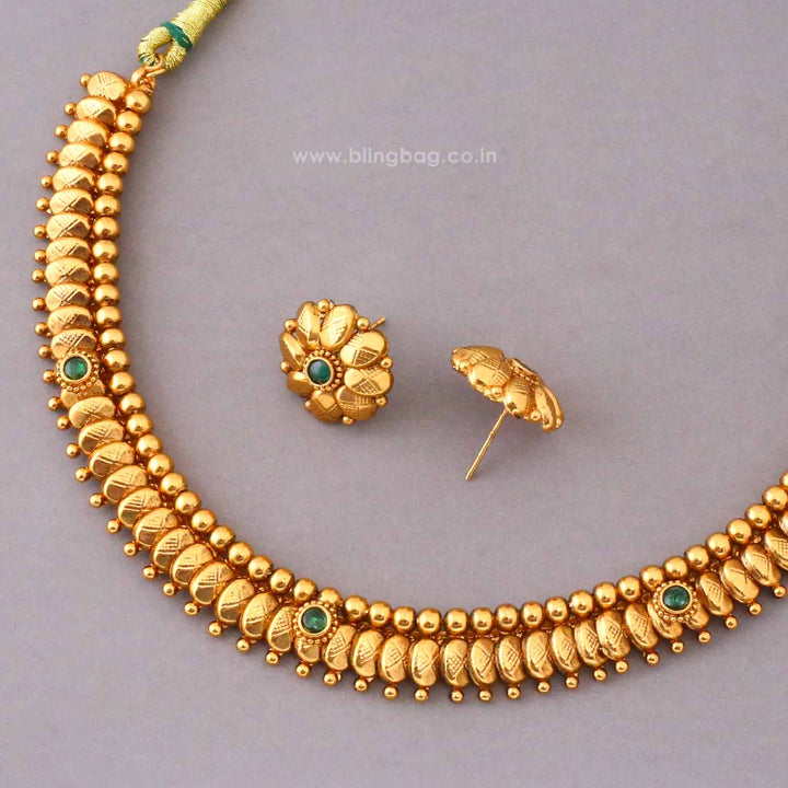 Emerald Sonali Antique Jewellery Set- New Arrival