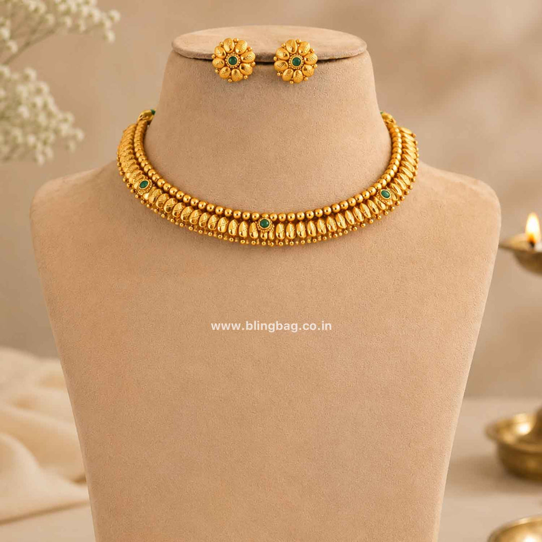 Emerald Sonali Antique Jewellery Set- New Arrival