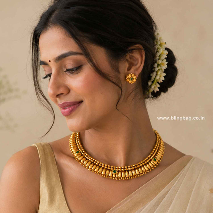 Emerald Sonali Antique Jewellery Set- New Arrival