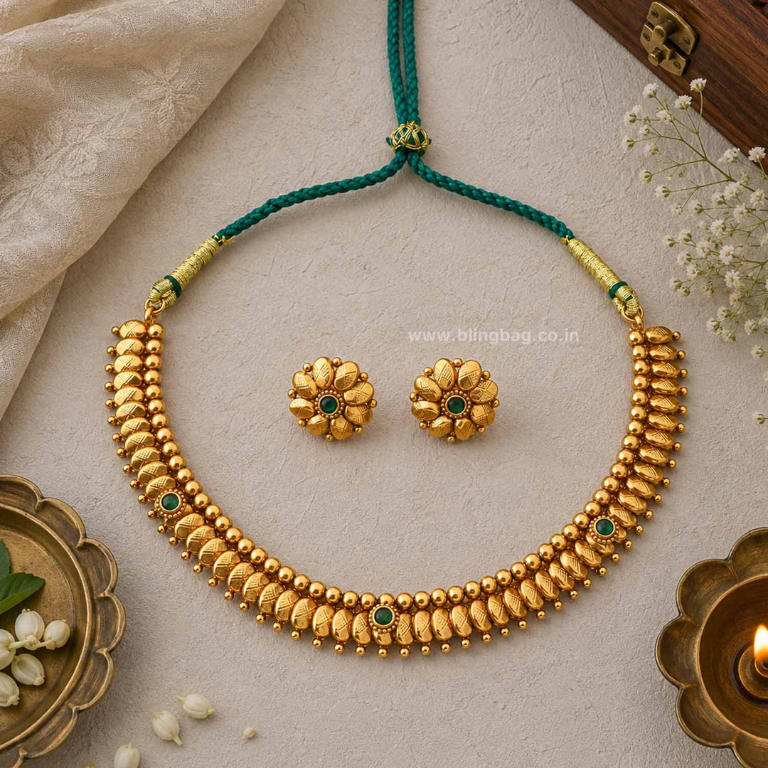 Emerald Sonali Antique Jewellery Set- New Arrival
