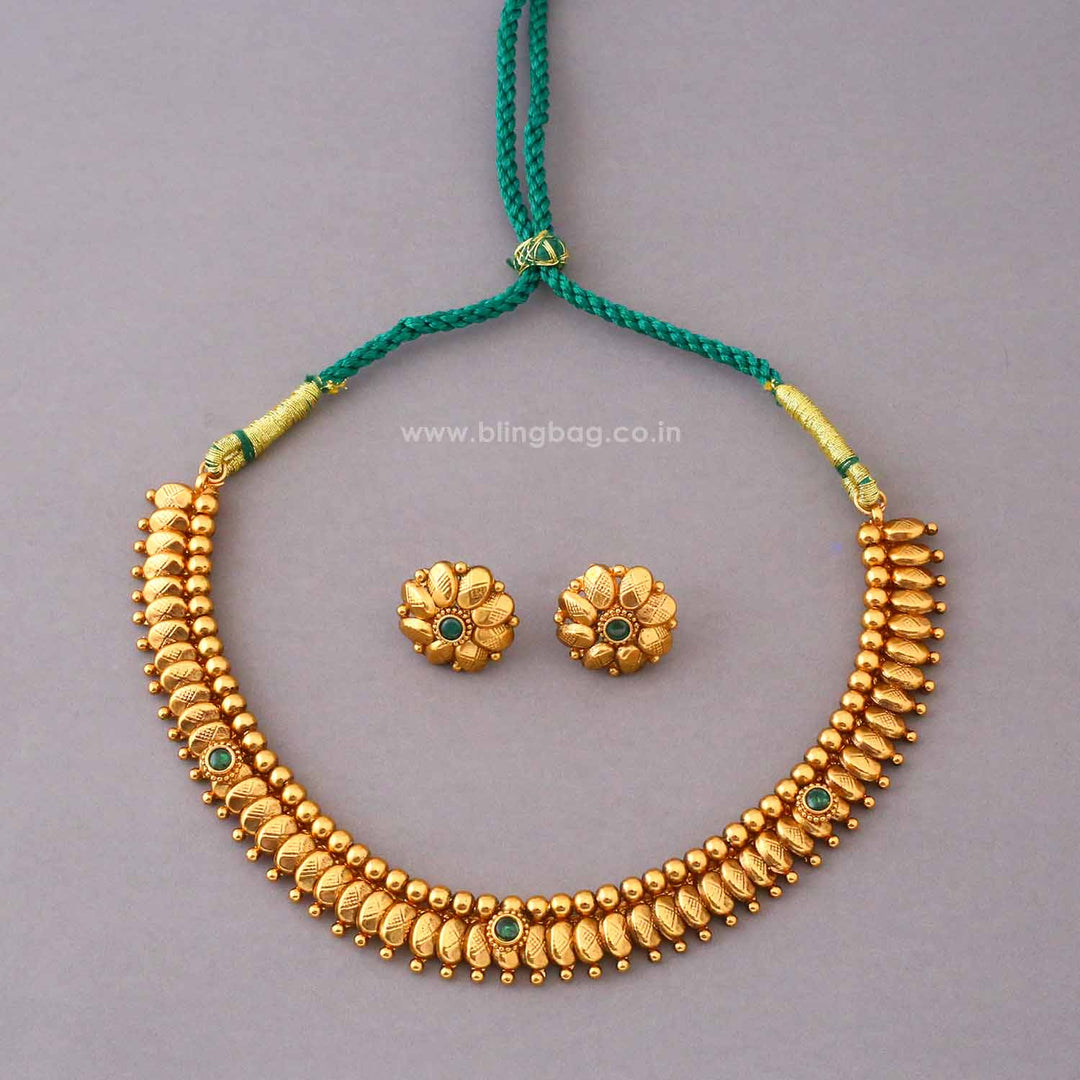 Emerald Sonali Antique Jewellery Set- New Arrival