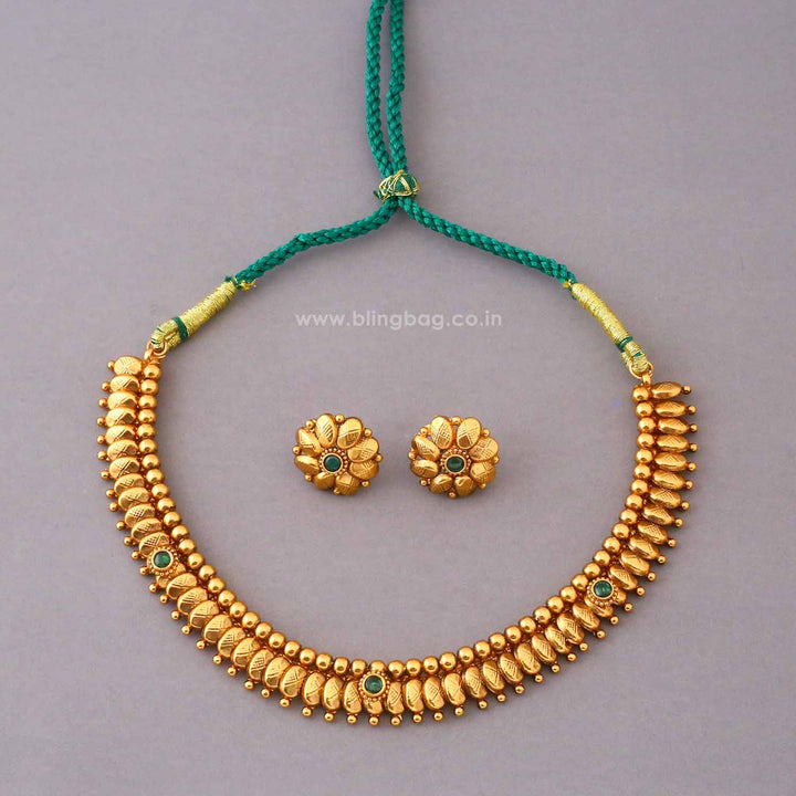 Emerald Sonali Antique Jewellery Set- New Arrival