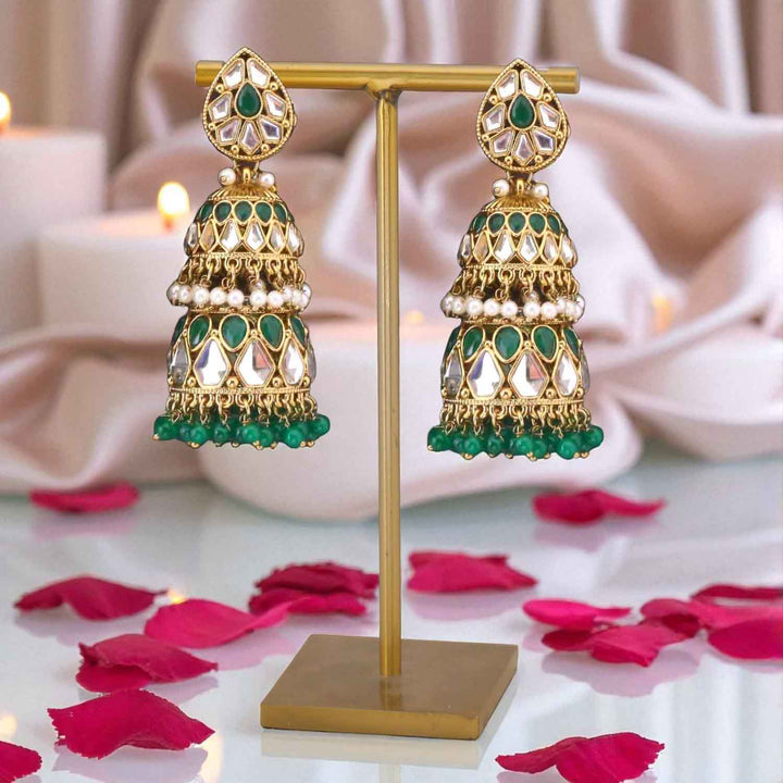 Emerald Sreesha Jhumkis