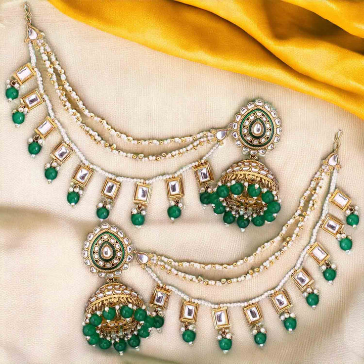 Emerald Sriti Sahara Jhumkis