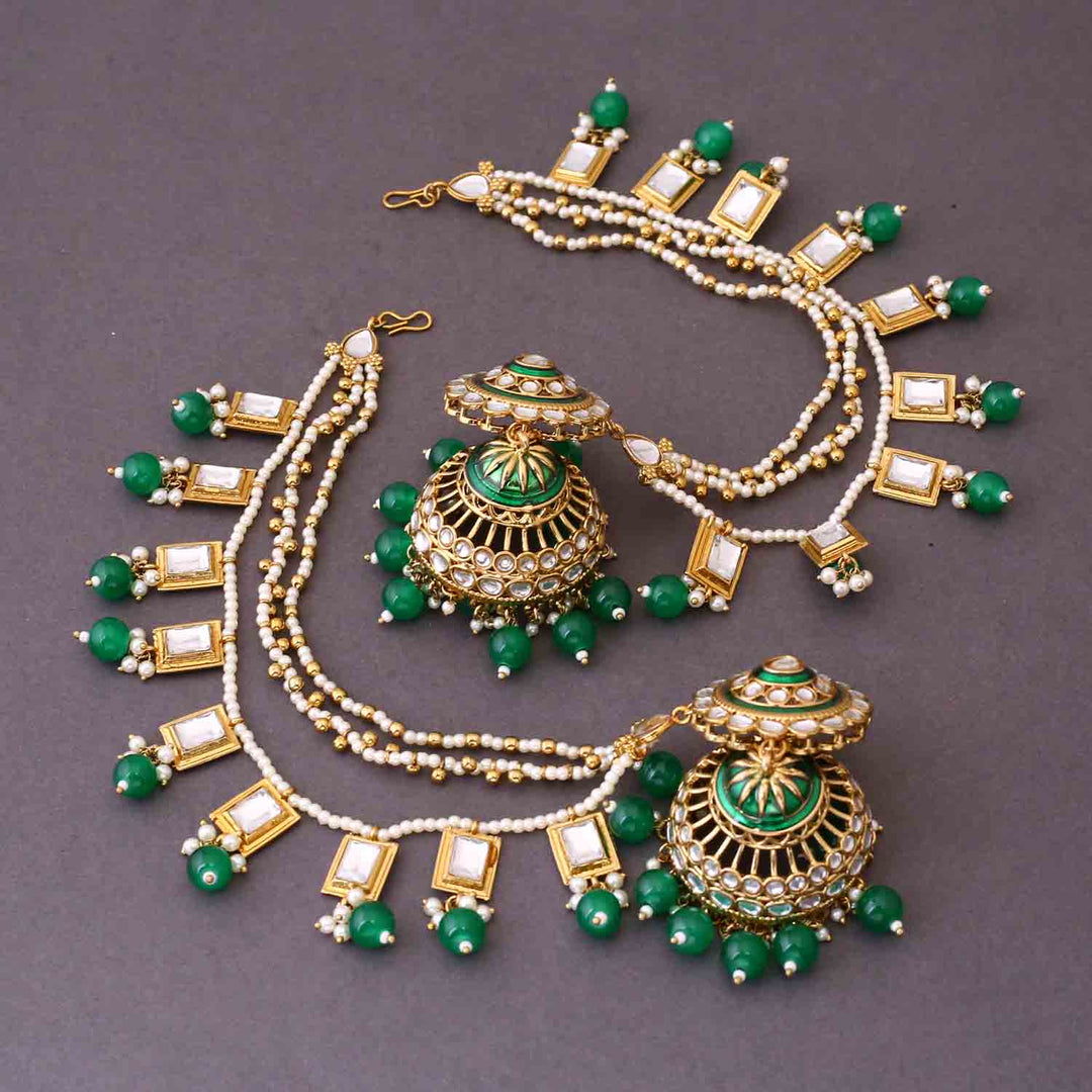 Emerald Sriti Sahara Jhumkis