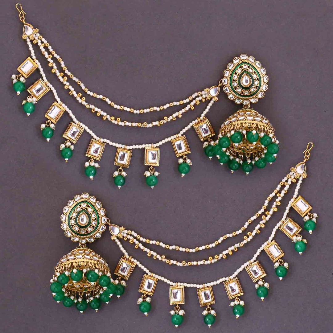 Emerald Sriti Sahara Jhumkis