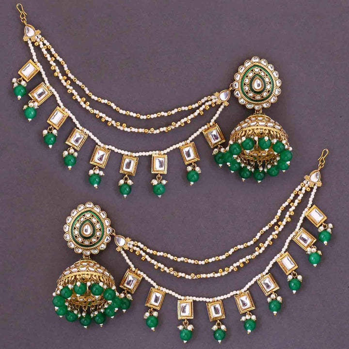 Emerald Sriti Sahara Jhumkis