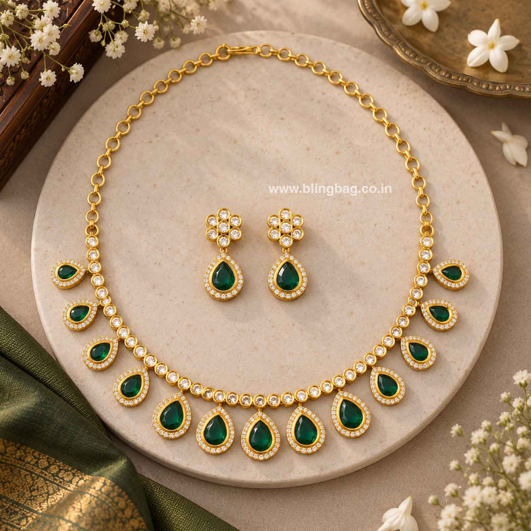 Emerald Starlight Victorian Jewellery Set - New Arrival