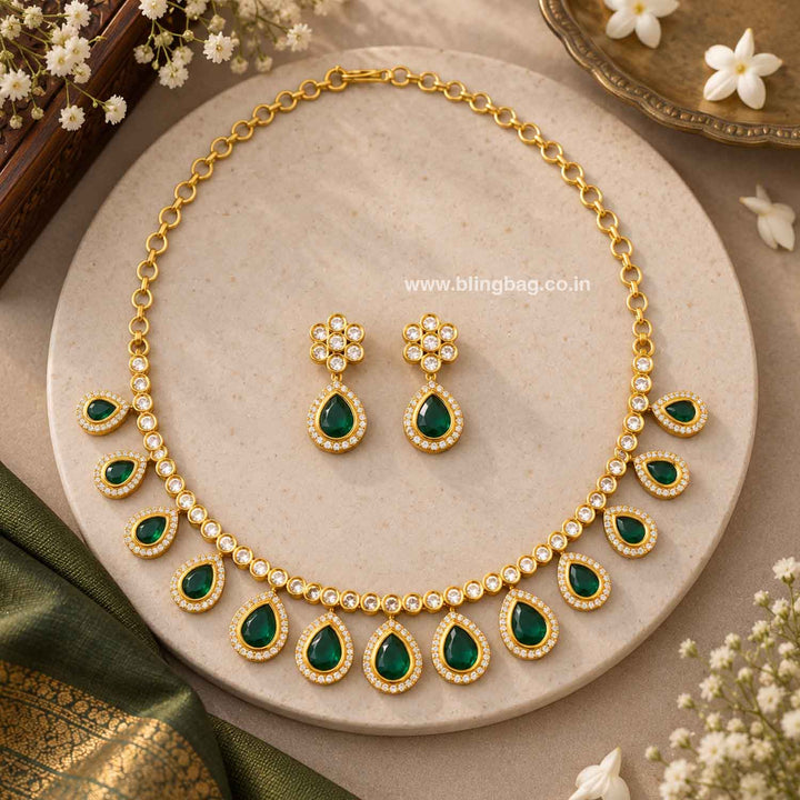 Emerald Starlight Victorian Jewellery Set - New Arrival