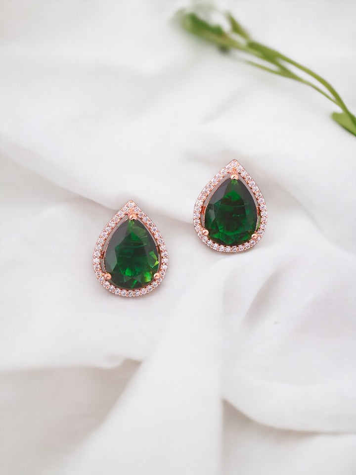 Emerald Stefy Zirconia Studs
