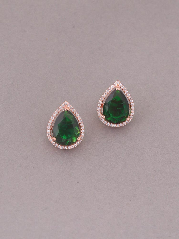 Emerald Stefy Zirconia Studs