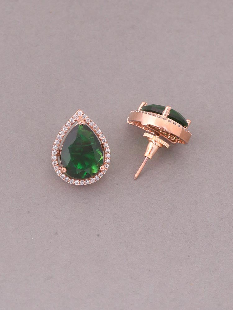 Emerald Stefy Zirconia Studs