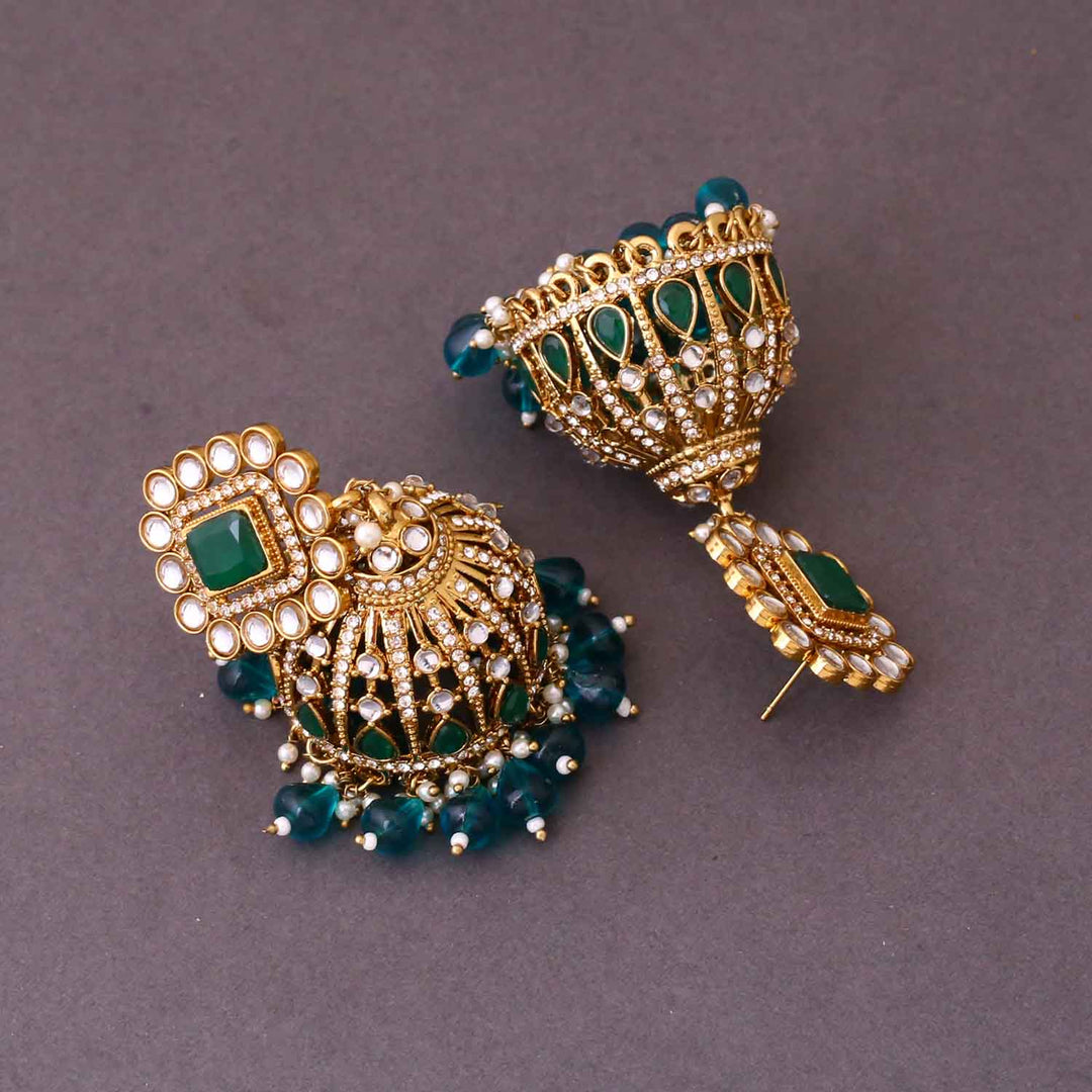 Emerald Sumaniya Jhumkis