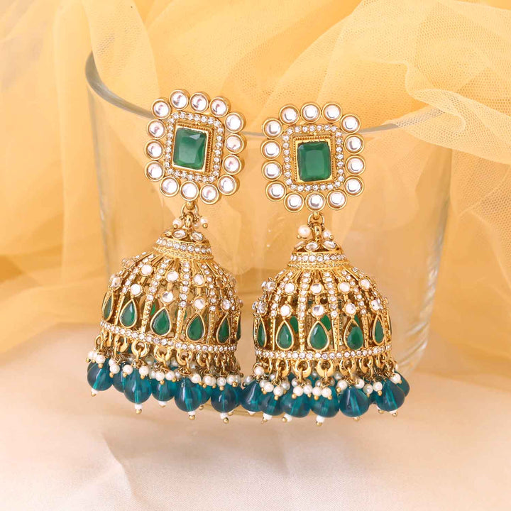 Emerald Sumaniya Jhumkis