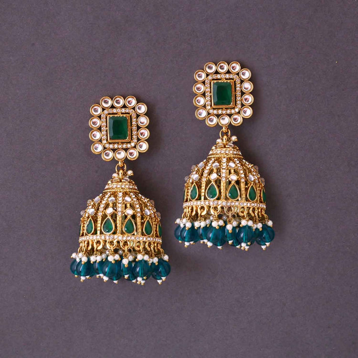 Emerald Sumaniya Jhumkis