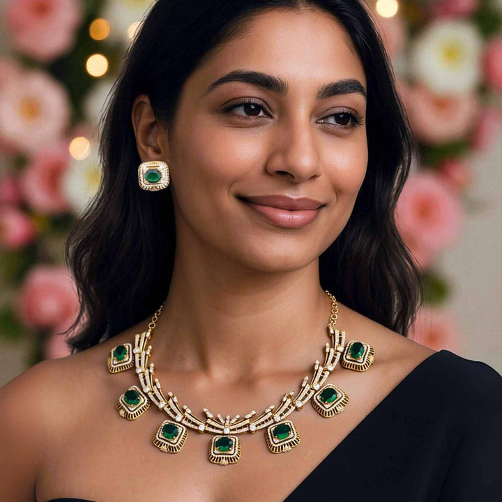 Emerald Syaami Victorian Jewellery Set - New Arrival