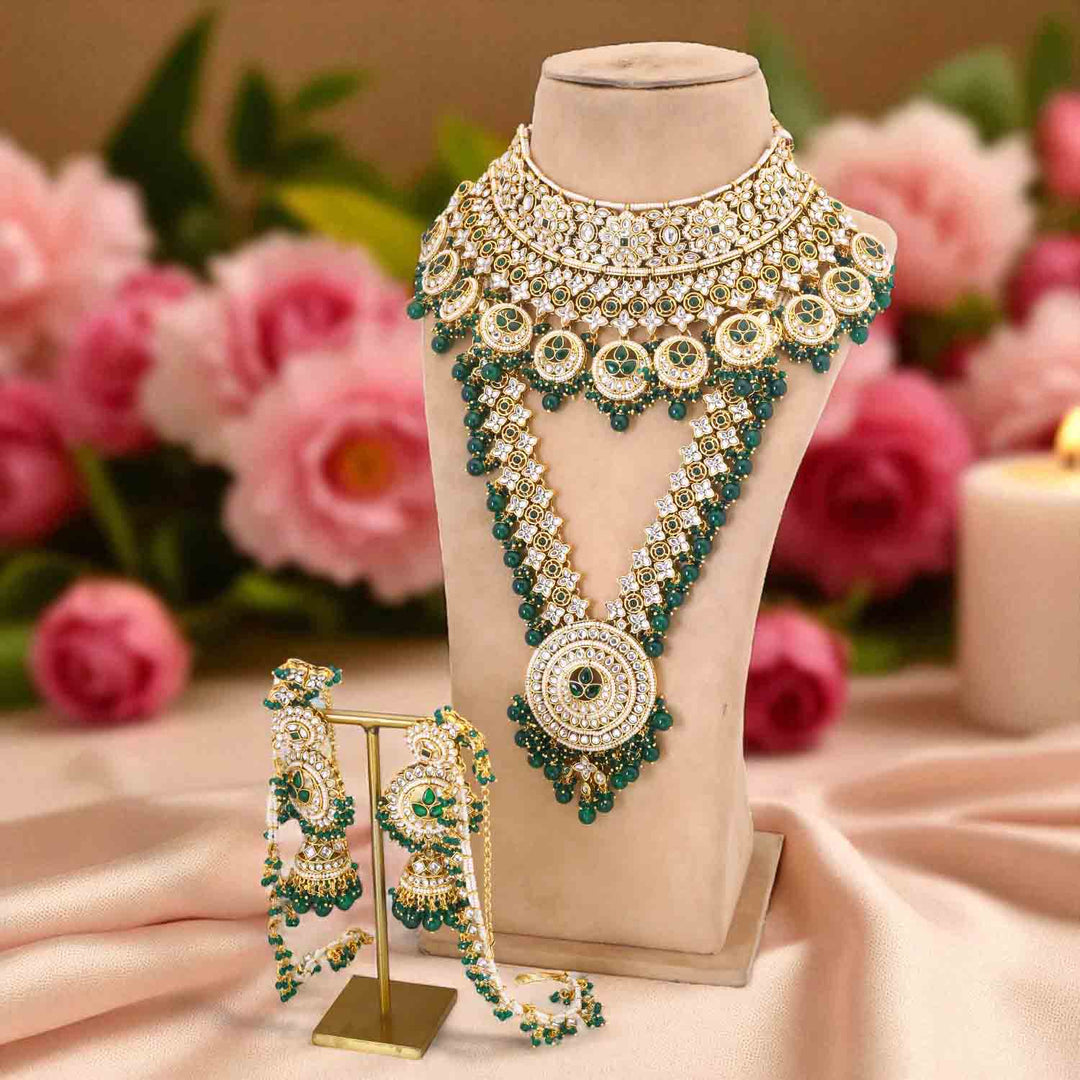 Emerald Tarini Kundan Bridal Jewellery Set