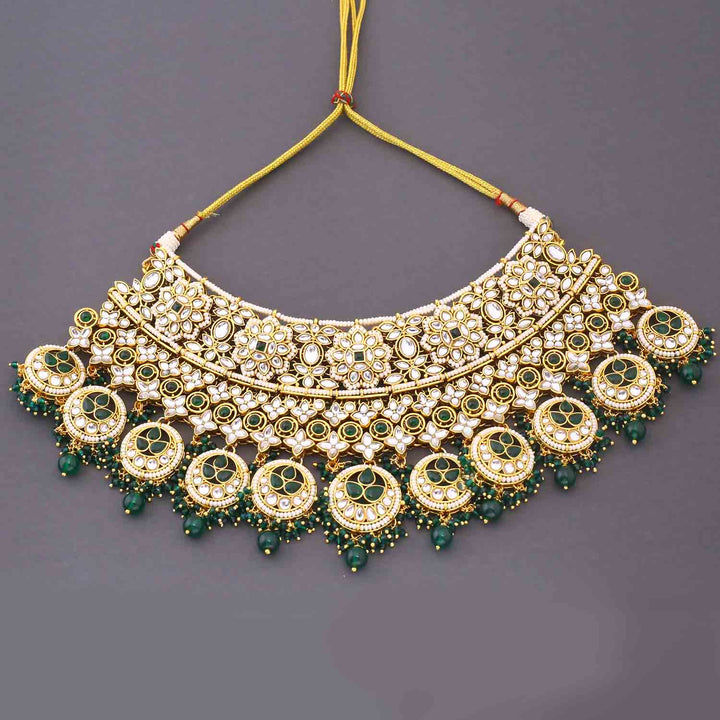 Emerald Tarini Kundan Bridal Jewellery Set